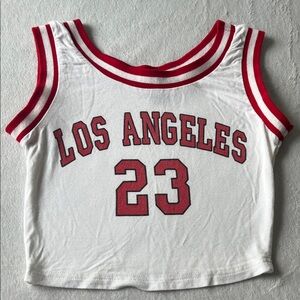 SHEIN Red and White Striped Top